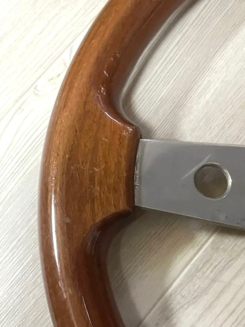 OBAステアリング　希少丸穴 ウッドハンドル