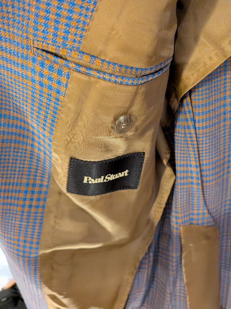 ジャミロウさま Paul Stuart チェック柄 テーラードジャケット 46