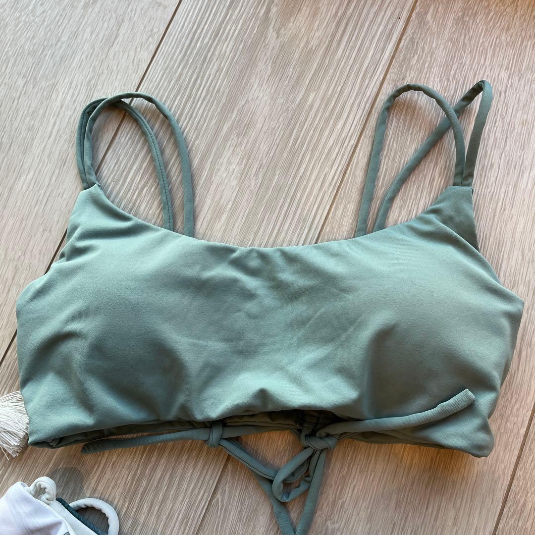 ALEXIA STAM 葉柄タッセル付きビキニ S