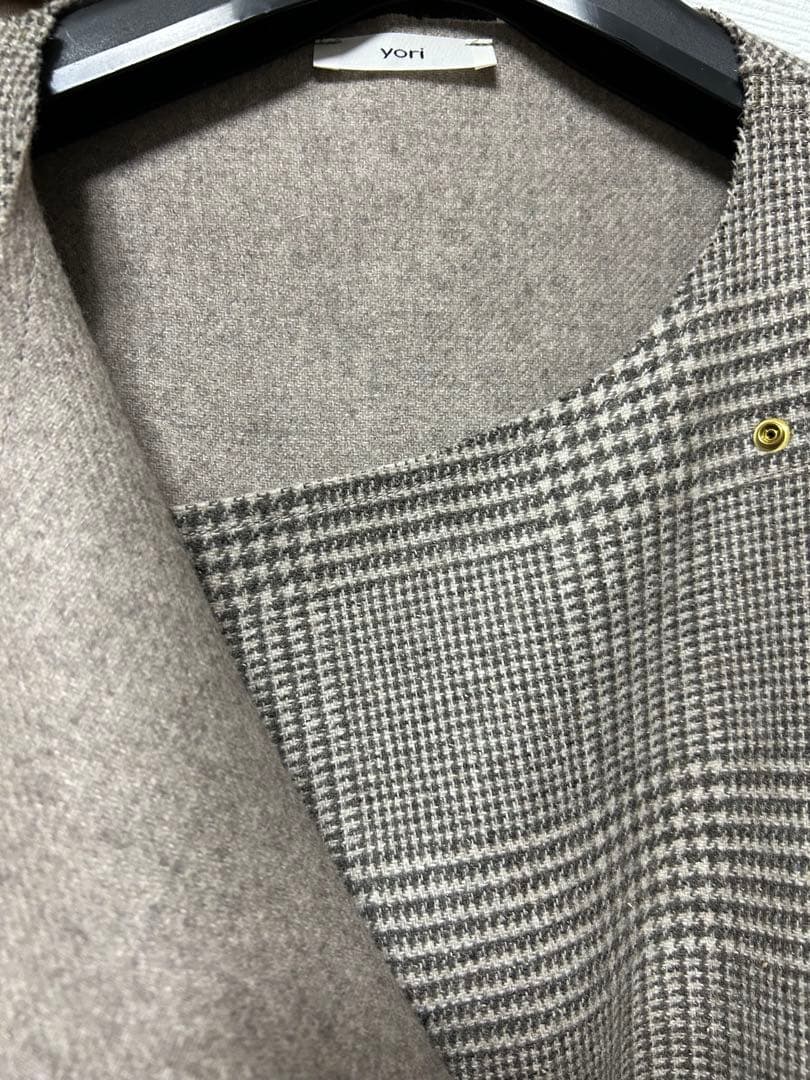 最終値下げ！yori チェック柄 ベスト・ジレ