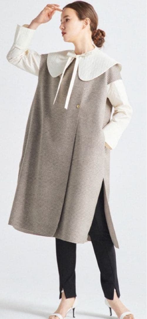 最終値下げ！yori チェック柄 ベスト・ジレ