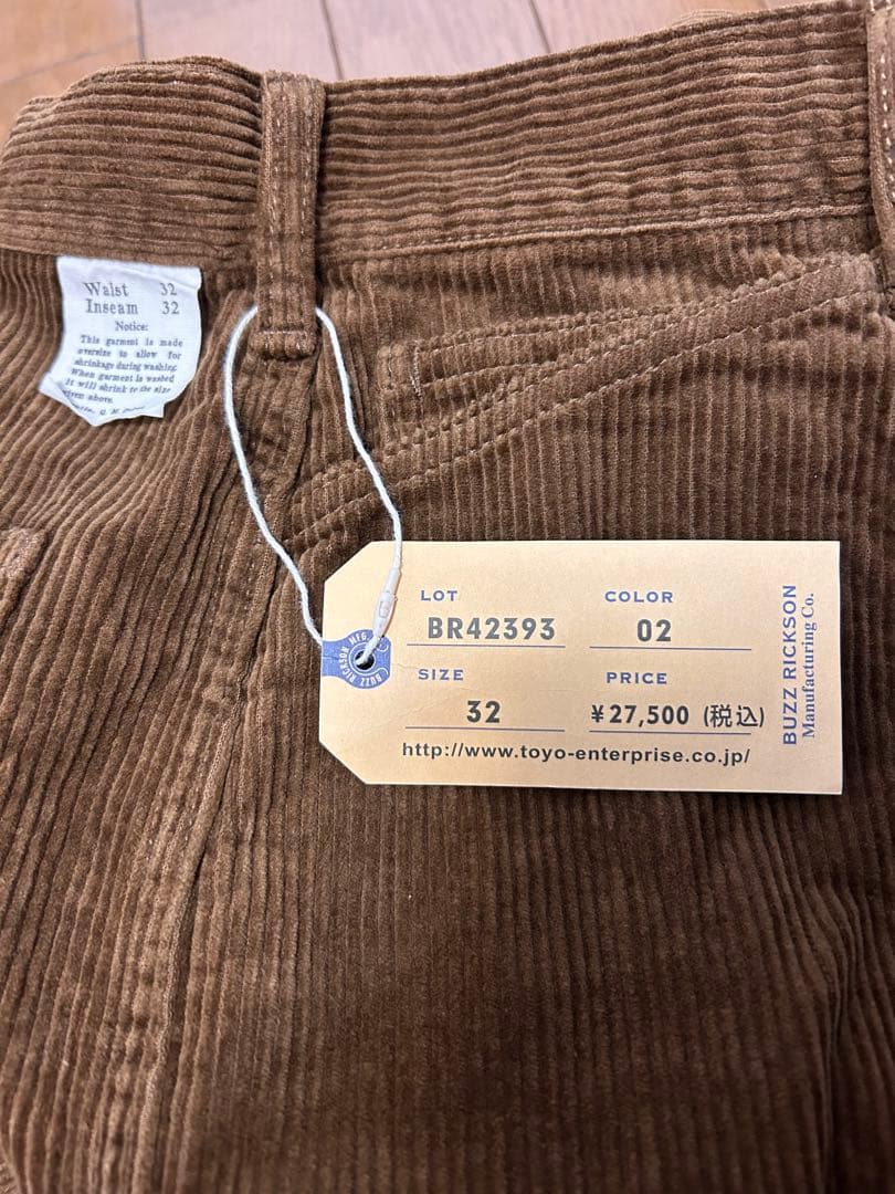 新品　Buzz Rickson's バズリクソンズコーデュロイ BR42393