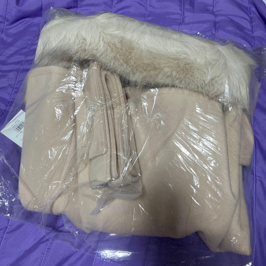 ユイです★ハンガー付き ウエストベルトプリンセスラインコート PINK