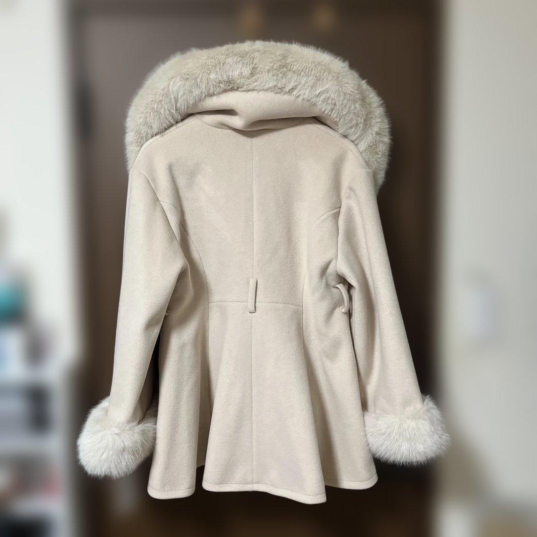 ユイです★ハンガー付き ウエストベルトプリンセスラインコート PINK