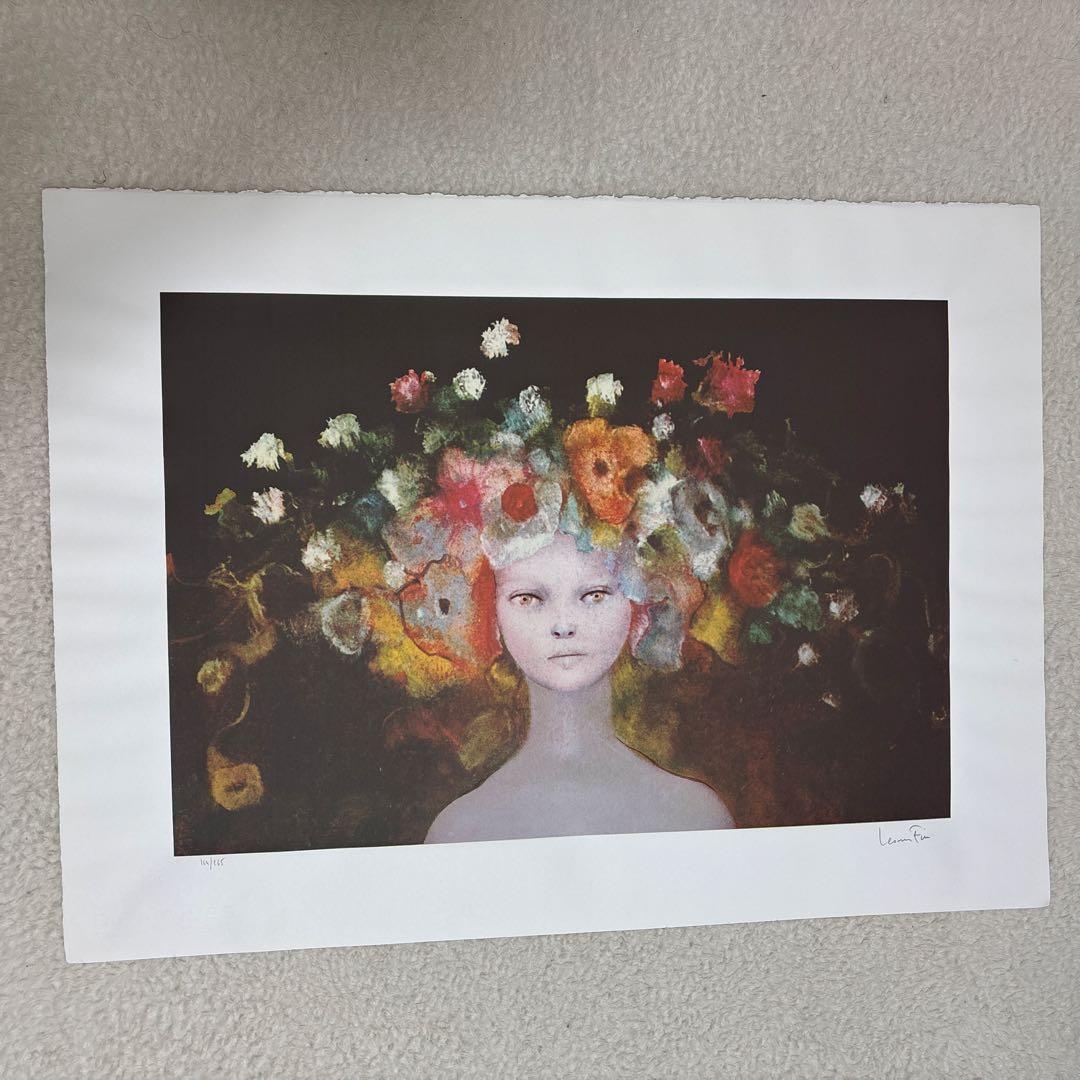 希少 アンティーク レオノールフィニ 1908～1996 直筆サイン 額縁付