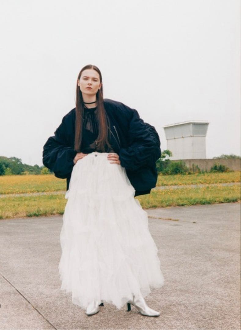 ボリュームスリーブ オーバーサイズジャケット ブラック