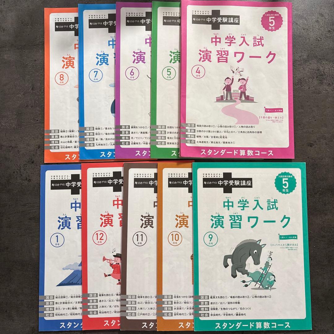 進研ゼミ　中学受験講座　5年生　6年生　中学入試演習ワーク　重要問題攻略ワーク