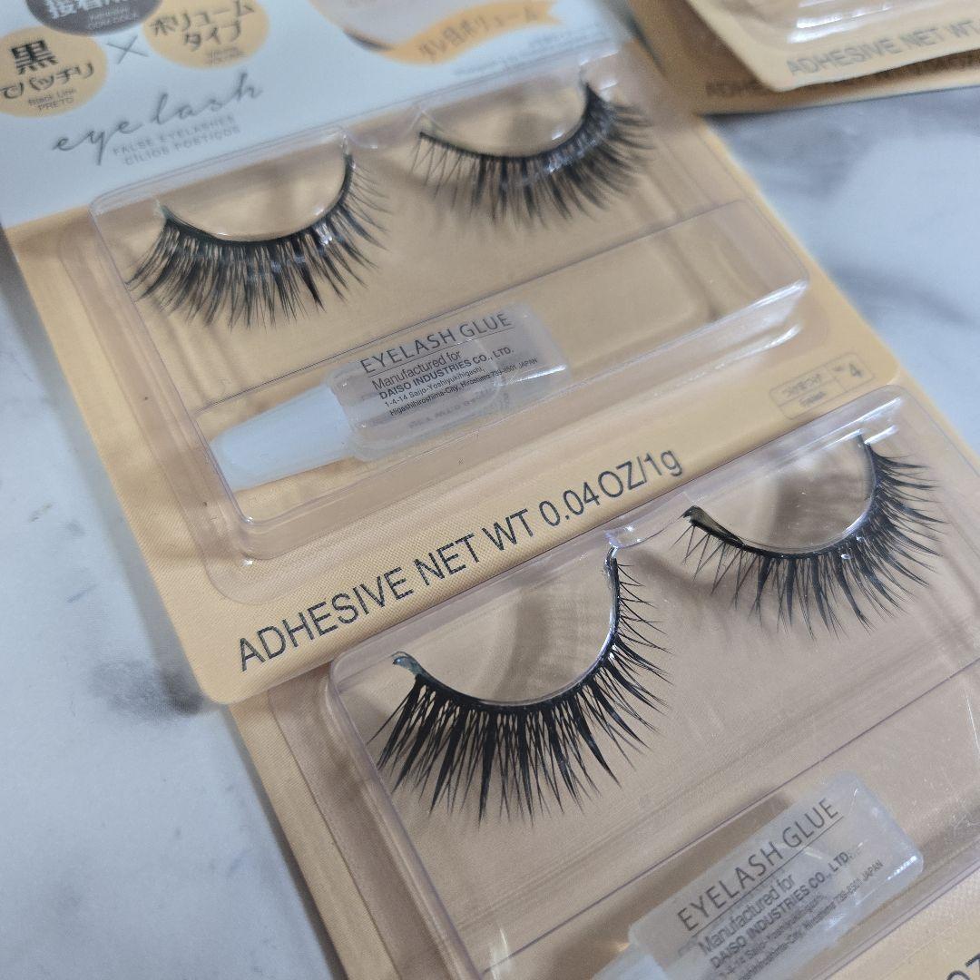 ダイソー　つけまつげ　B04　タレ目ボリューム　新品　6個セット　⑤