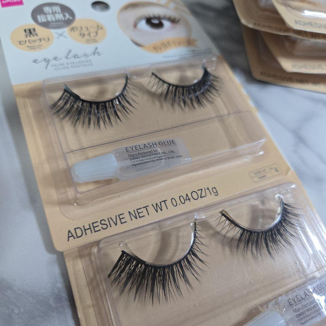 ダイソー　つけまつげ　B04　タレ目ボリューム　新品　6個セット　⑤