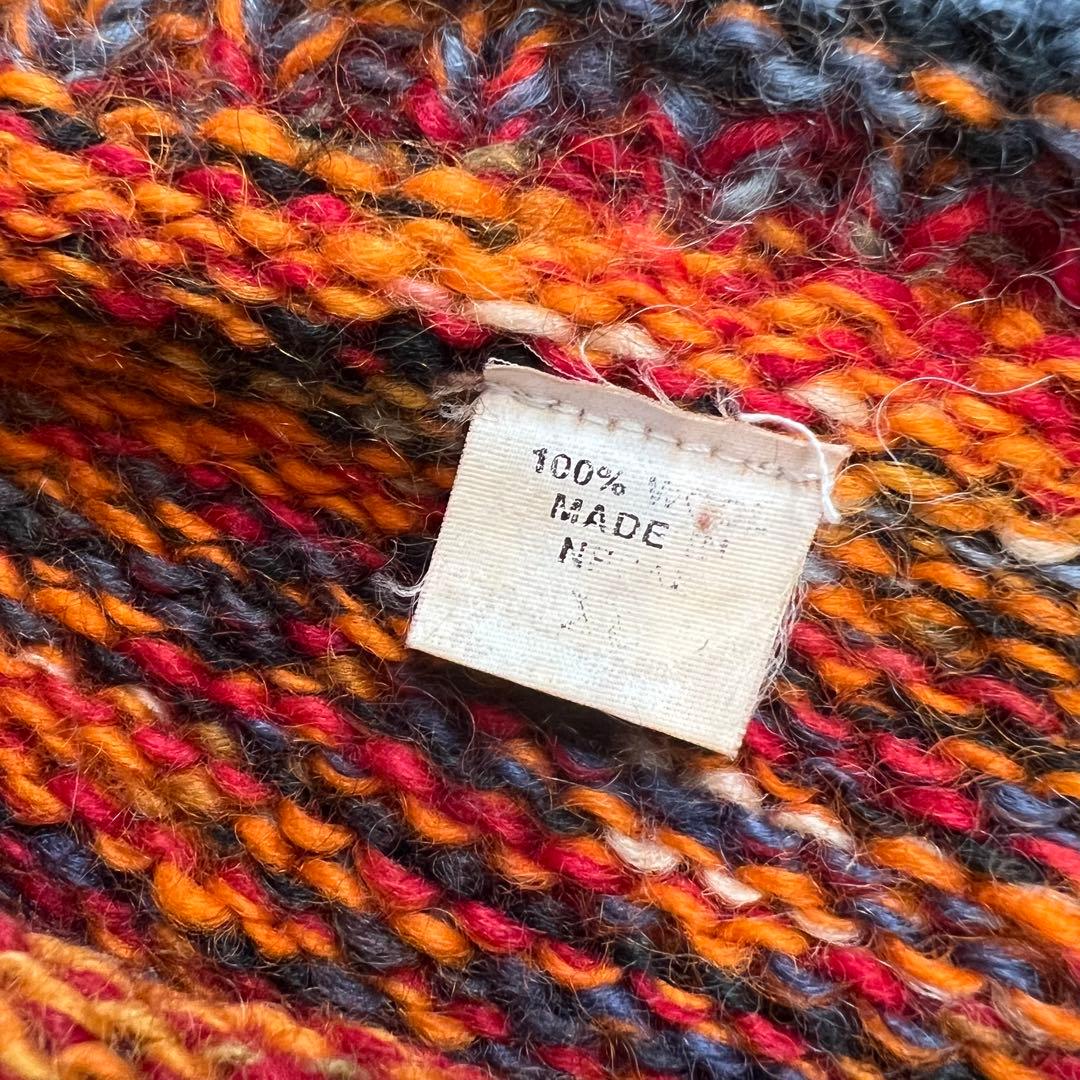 ビンテージニット ローゲージ ミックスカラー 80s 90s エクアドル ニット