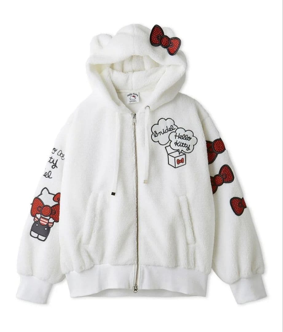 【新品 タグ付】 【HELLO KITTY】プレミアムパーカー OWHT 白