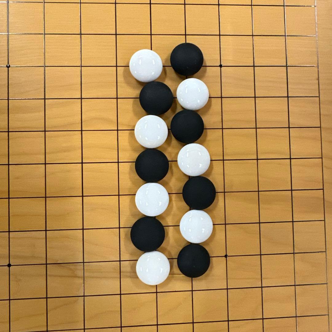 木製囲碁セット 白黒石付き