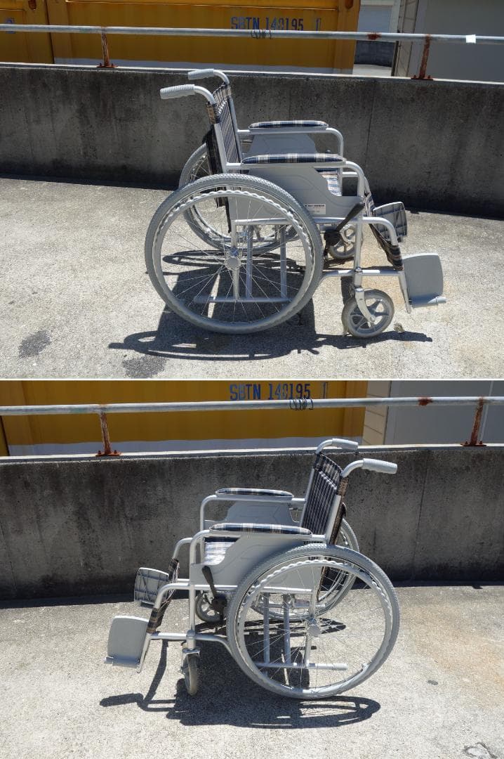 K▼幸和製作所 スチール製 車いす 車椅子 手動 自走式 (38667)