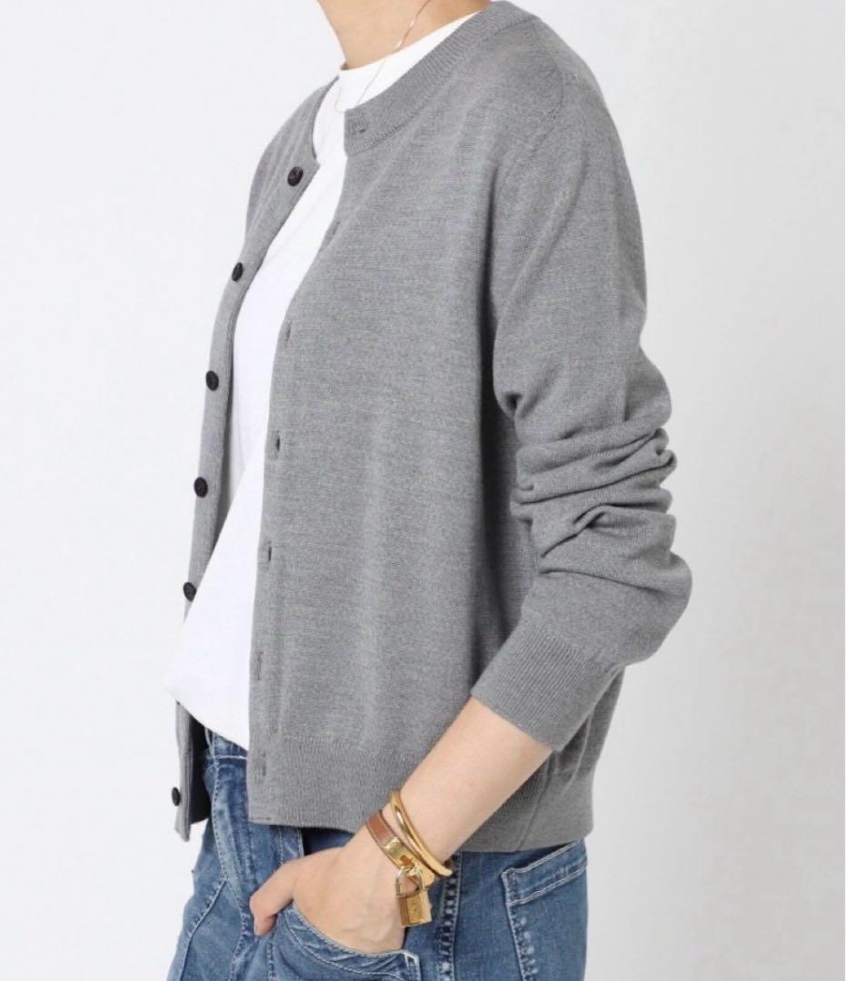 Deuxieme Classe WISH クルーネック カーディガン グレー
