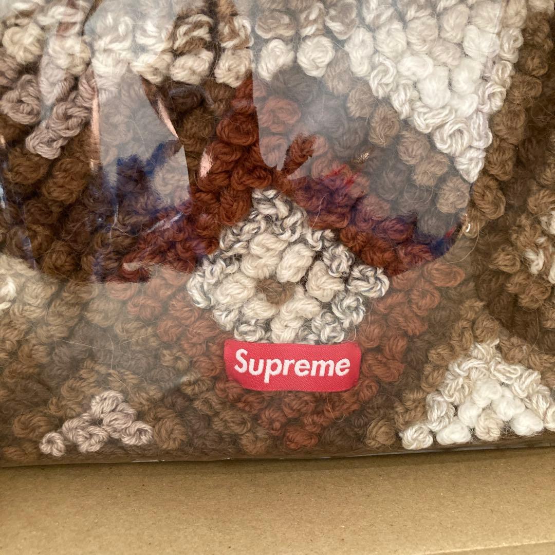 【新品】Supreme Textured Knit Beanie Brown