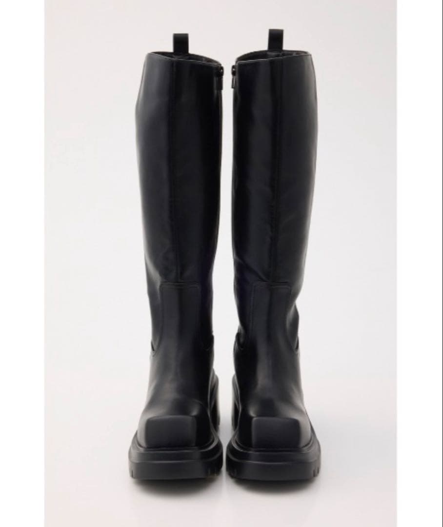 SQUARE TOE KNEE BOOTS スクエア トゥニー ロングブーツ