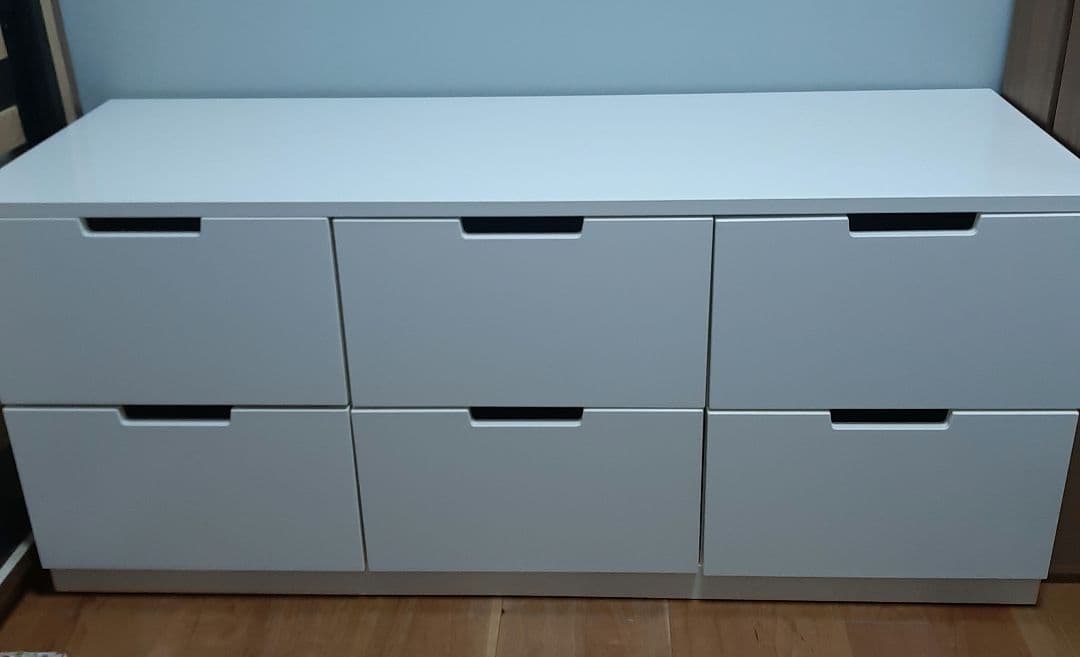 IKEA　ノールドリ　ホワイト 6引き出しチェスト 引き取り限定