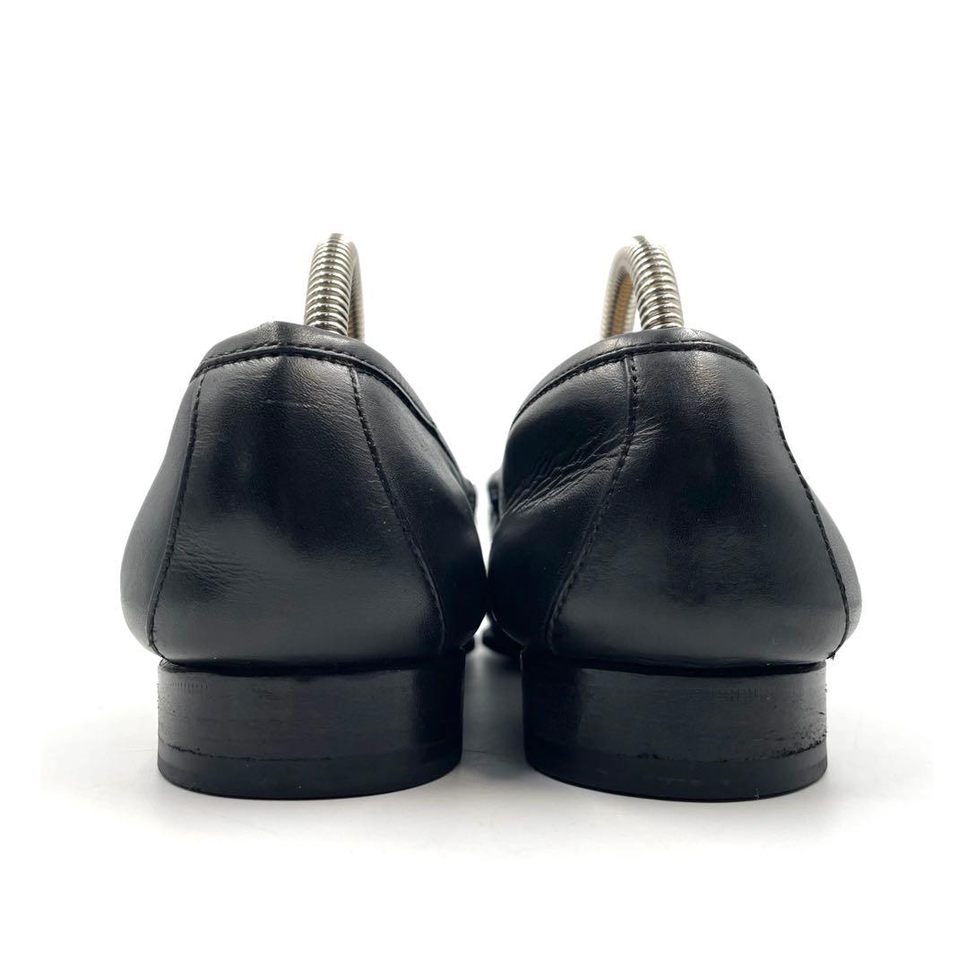 《超美品》グッチ ホース ビット ローファー ゴールド金具 黒系 37 1/2