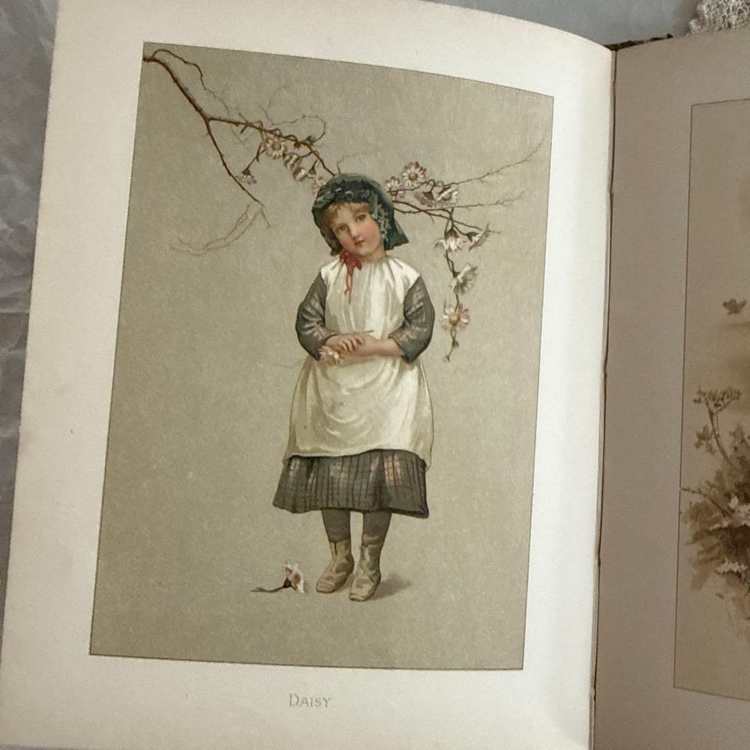 1886年アンティーク美しい挿絵ヴィクトリアン絵本　洋書ジャンクジャーナル古書