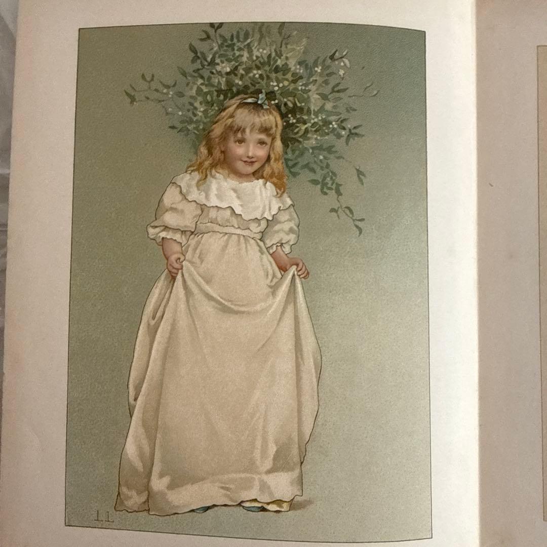 1886年アンティーク美しい挿絵ヴィクトリアン絵本　洋書ジャンクジャーナル古書
