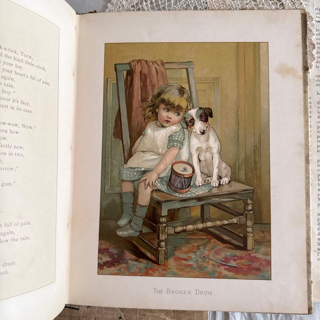 1886年アンティーク美しい挿絵ヴィクトリアン絵本　洋書ジャンクジャーナル古書