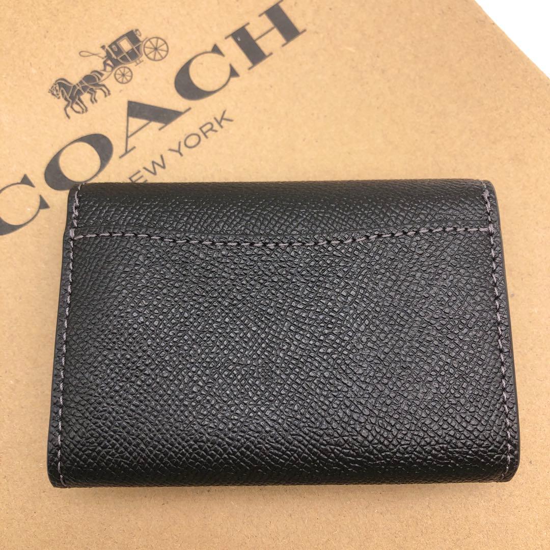 【COACH☆新品】フラップ カード ケース！ビジネスカードケース！ブラック！