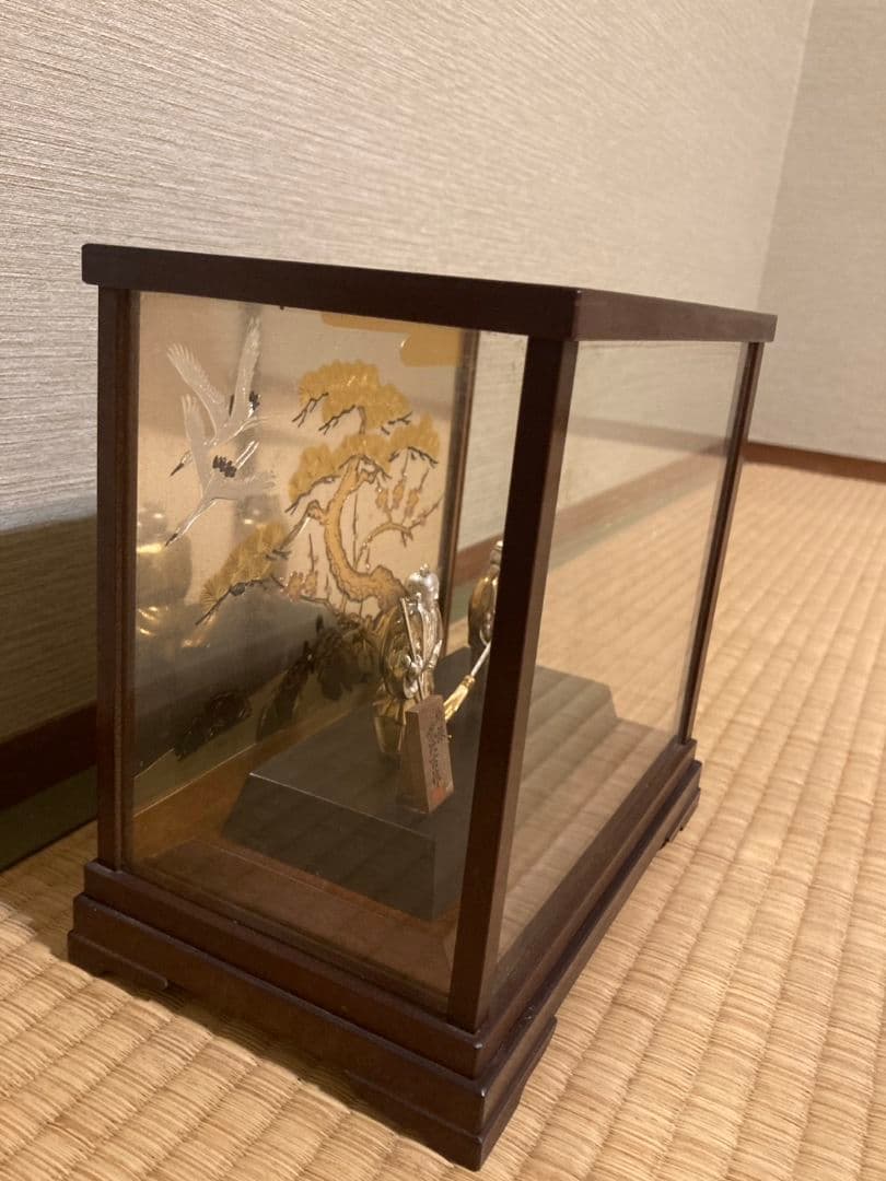 純銀製 高砂人形 武比古作 翁 嫗 工芸品