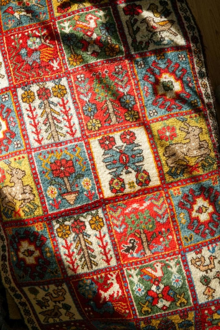 108x65cm 手織り ペルシャ絨毯　カシュカイ族