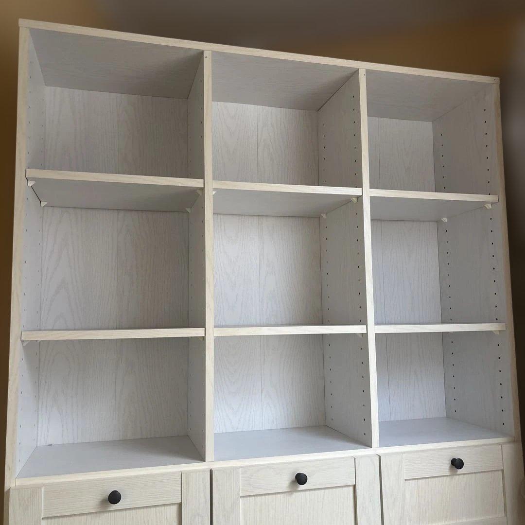 ホワイトオープンシェルフ 引き出し付き　ニトリ