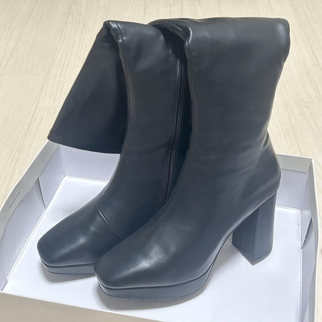 RANDA ランダ ロングブーツ 黒