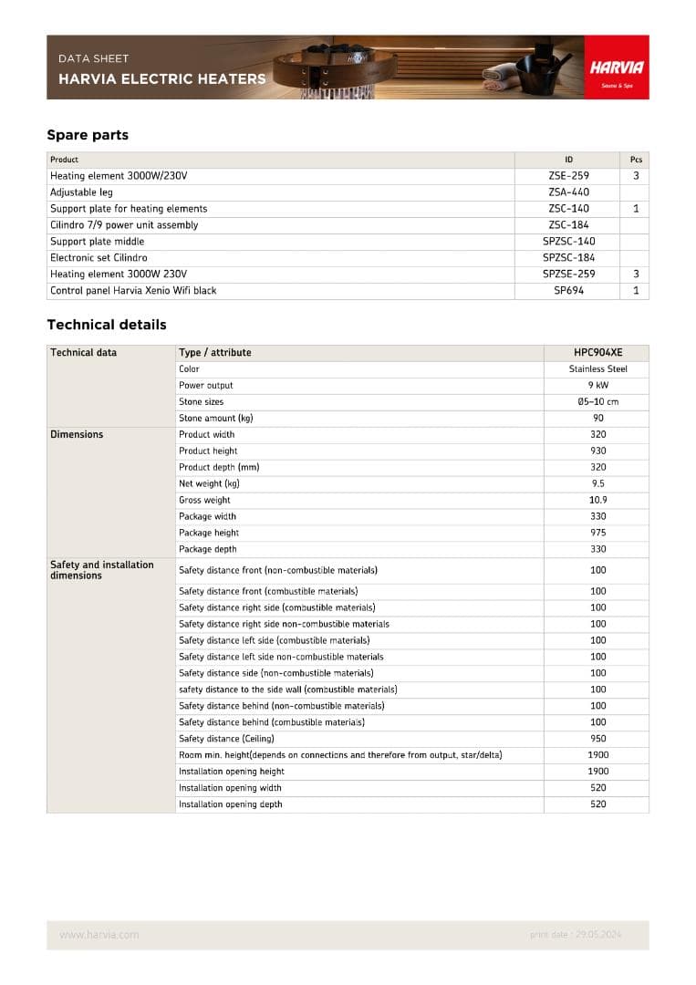 [訳アリ][電源付]HARVIA CILINDRO PC90 200V 9KW