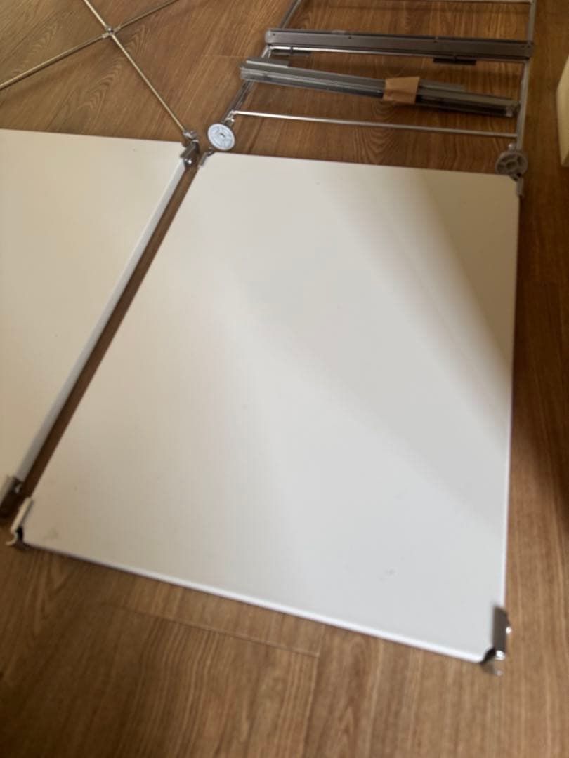 無印良品　ステンレスユニットシェルフ　ライトグレー　56センチ