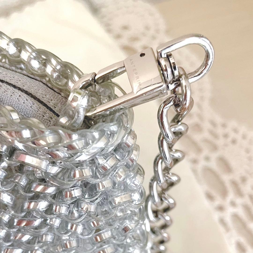 美品　アンテプリマ　ワイヤー　ニュースタンダード　ショルダーバッグ　シルバー