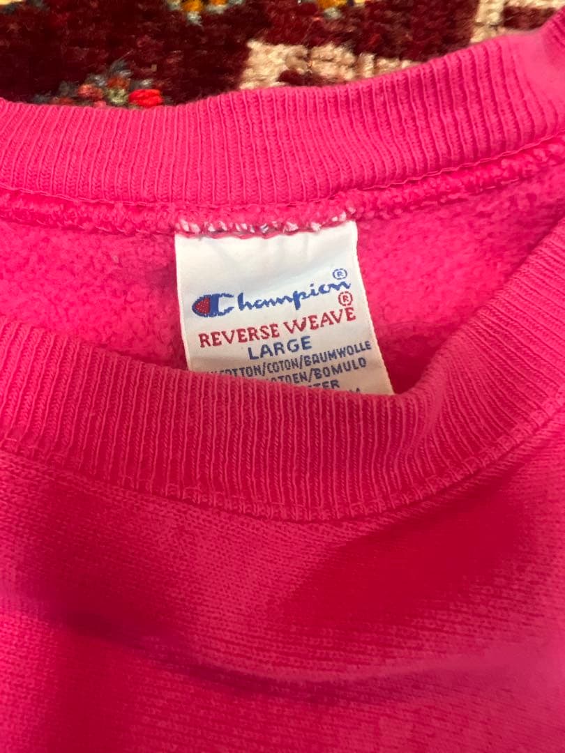 さ*げ様 90s CHAMPION REVERSE WEAVE USA製、ピンク