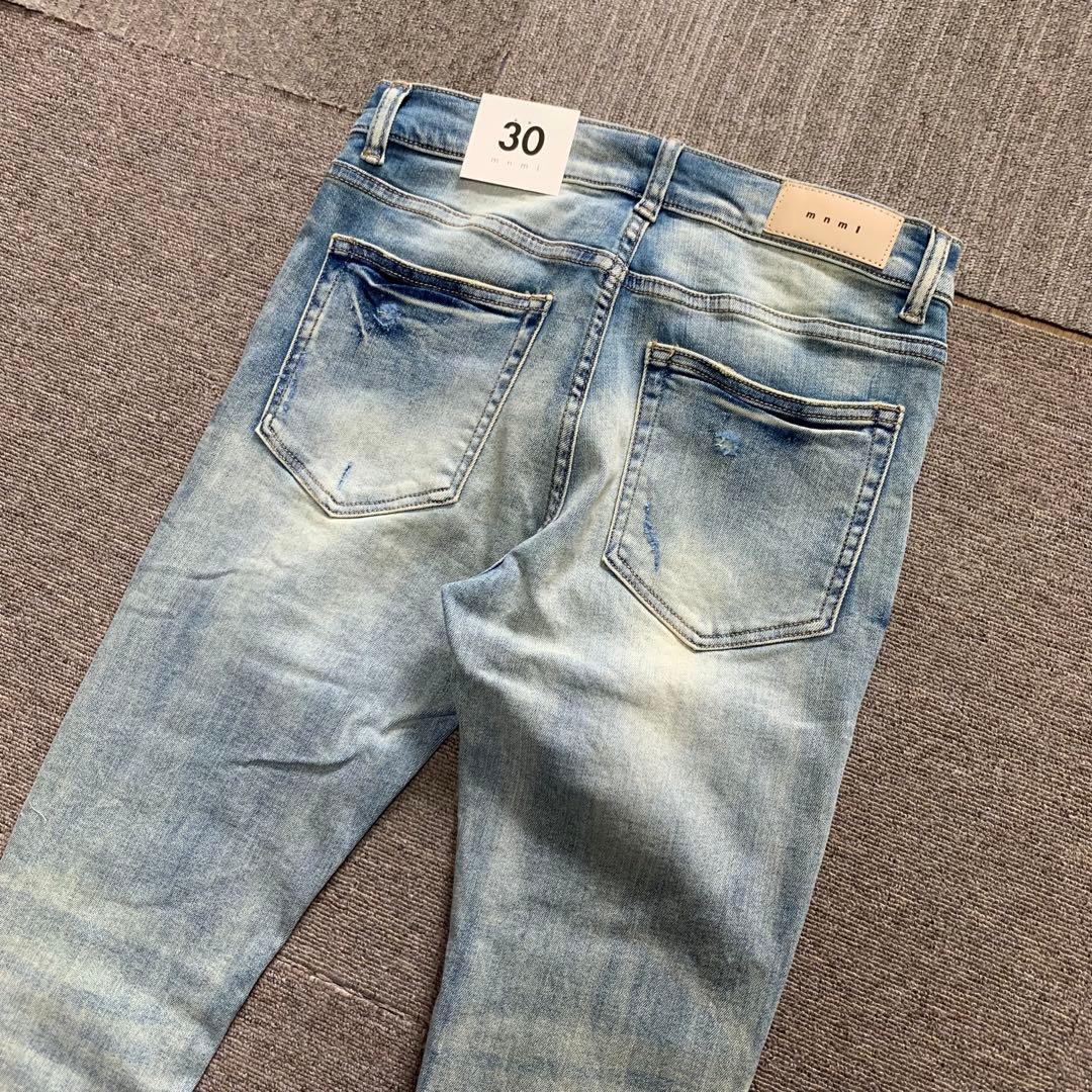 mnml ミニマル【新品未使用】ペイズリーストレッチスキニーデニム30インチ