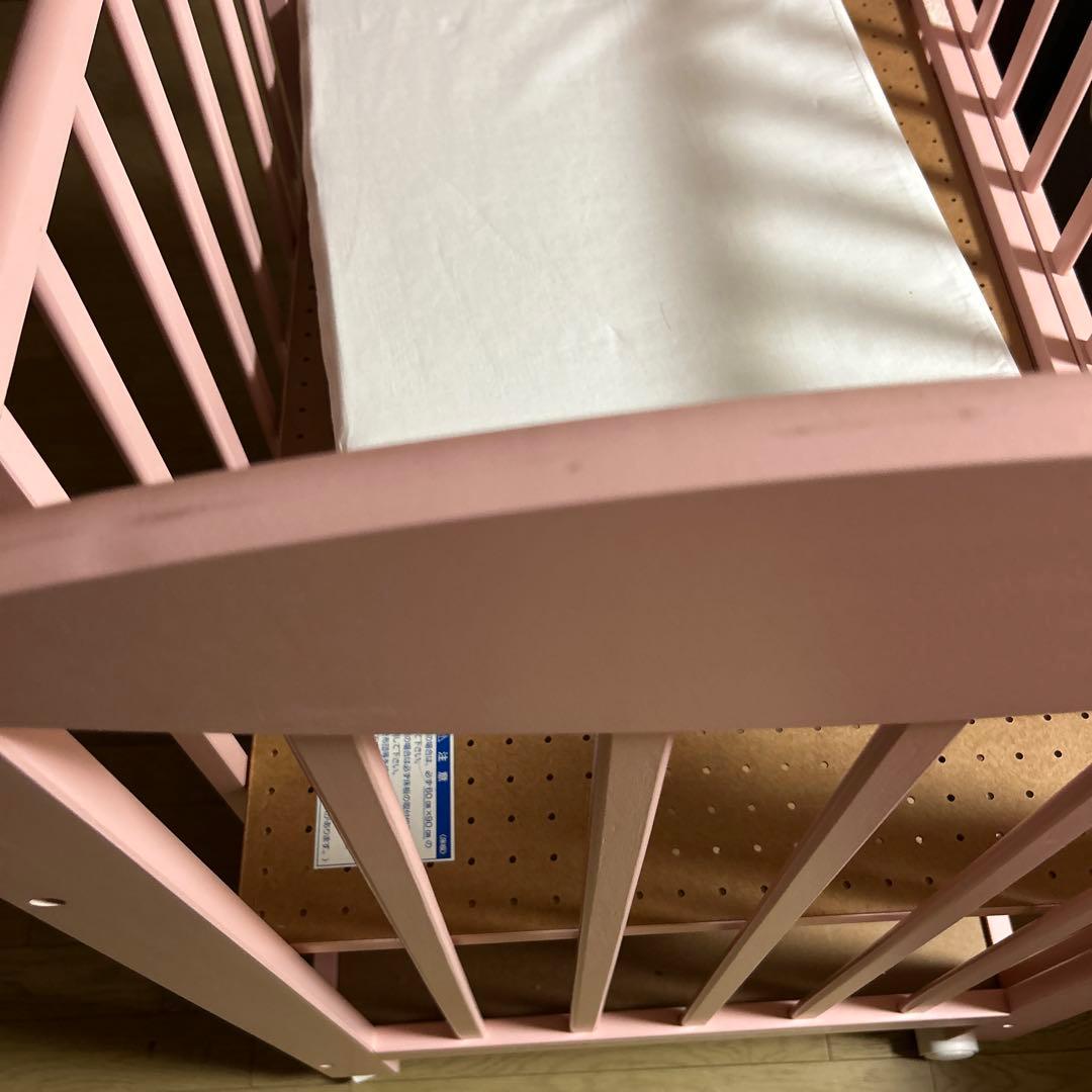 カトージ　KATOJI ミニベビーベッド　ピンク