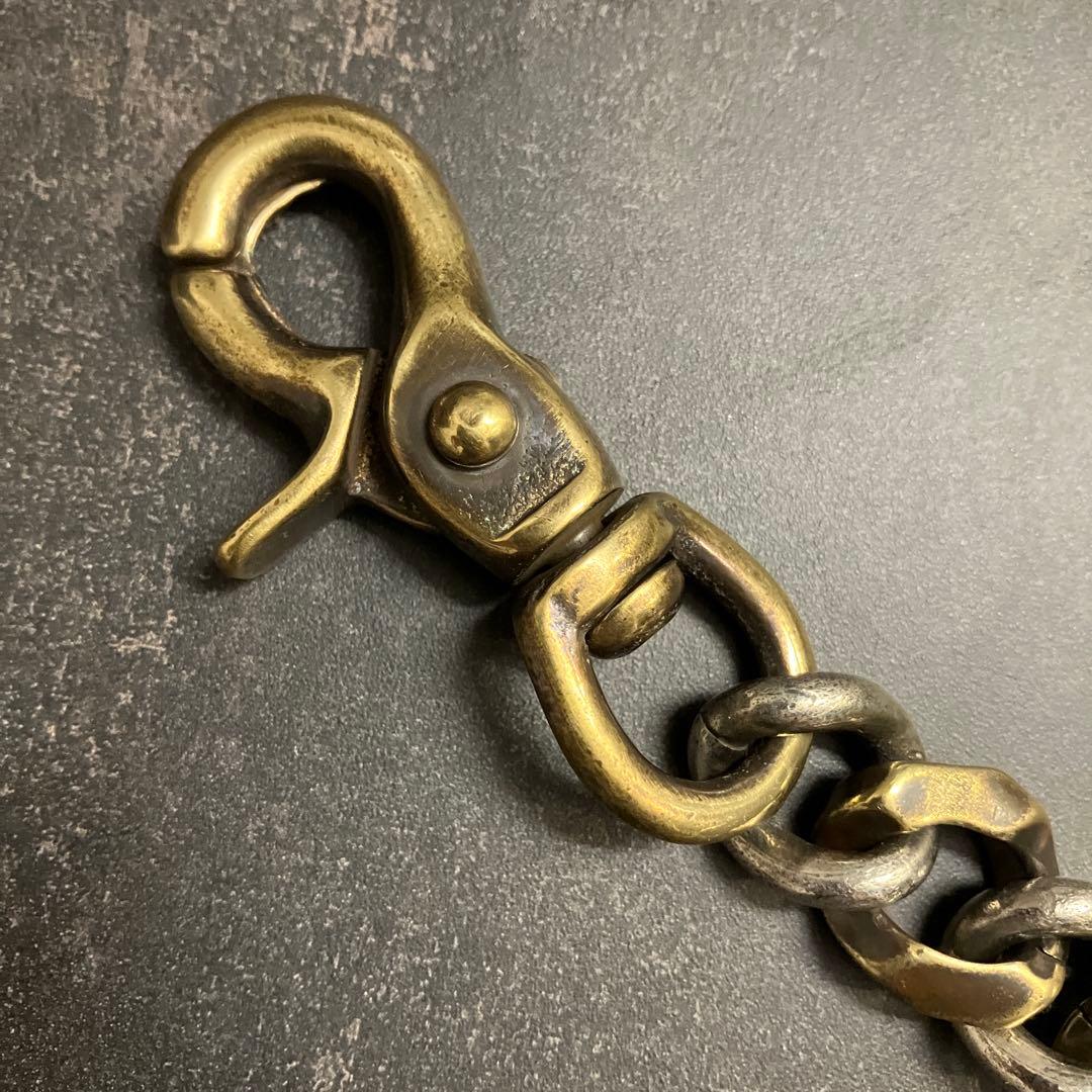 ブラス製　キーチェーン　シルバーメッキパーツ使用　新品未使用！