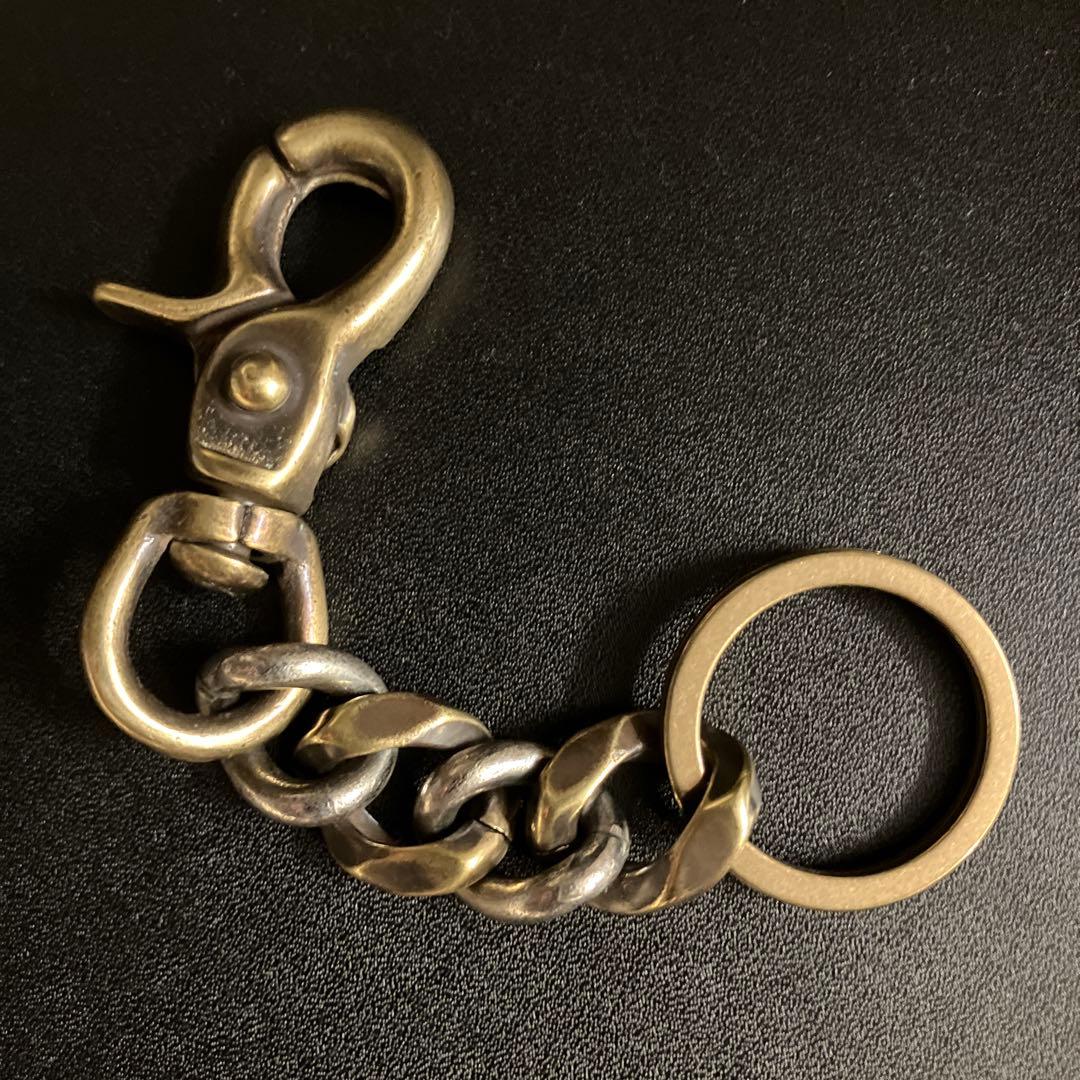 ブラス製　キーチェーン　シルバーメッキパーツ使用　新品未使用！