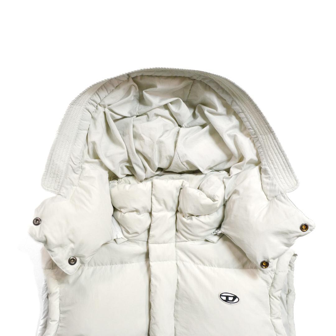 専用【極美品】DIESELディーゼル パデッドジャケットベストフーディ S白