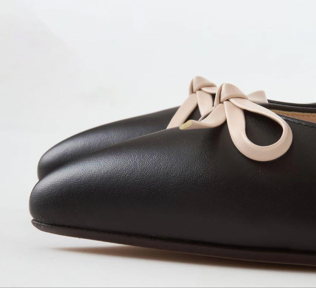 【今期販売中】DIANA リボン付きポインテッドトゥミュール S