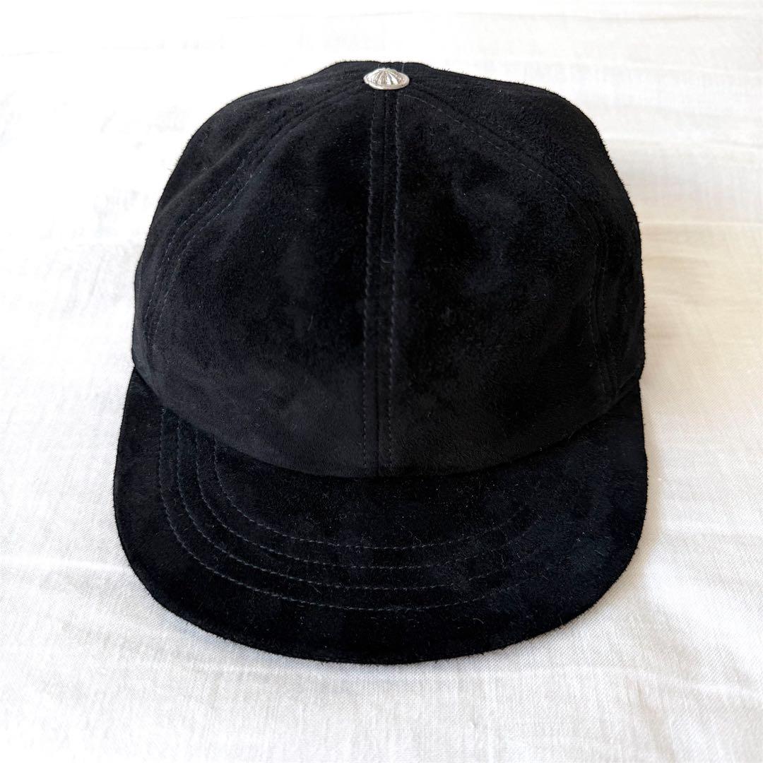 美品 LEATHER&SILVER MOTO レザーキャップ 黒 モトレザー