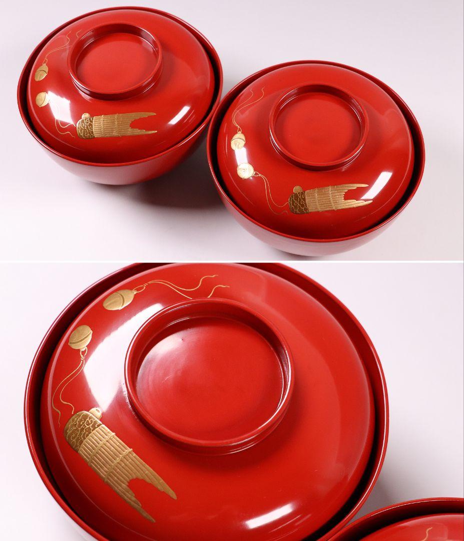 専用 MA417 CL19 輪島塗 楽器金蒔絵 朱塗椀 二客 切金 和楽器