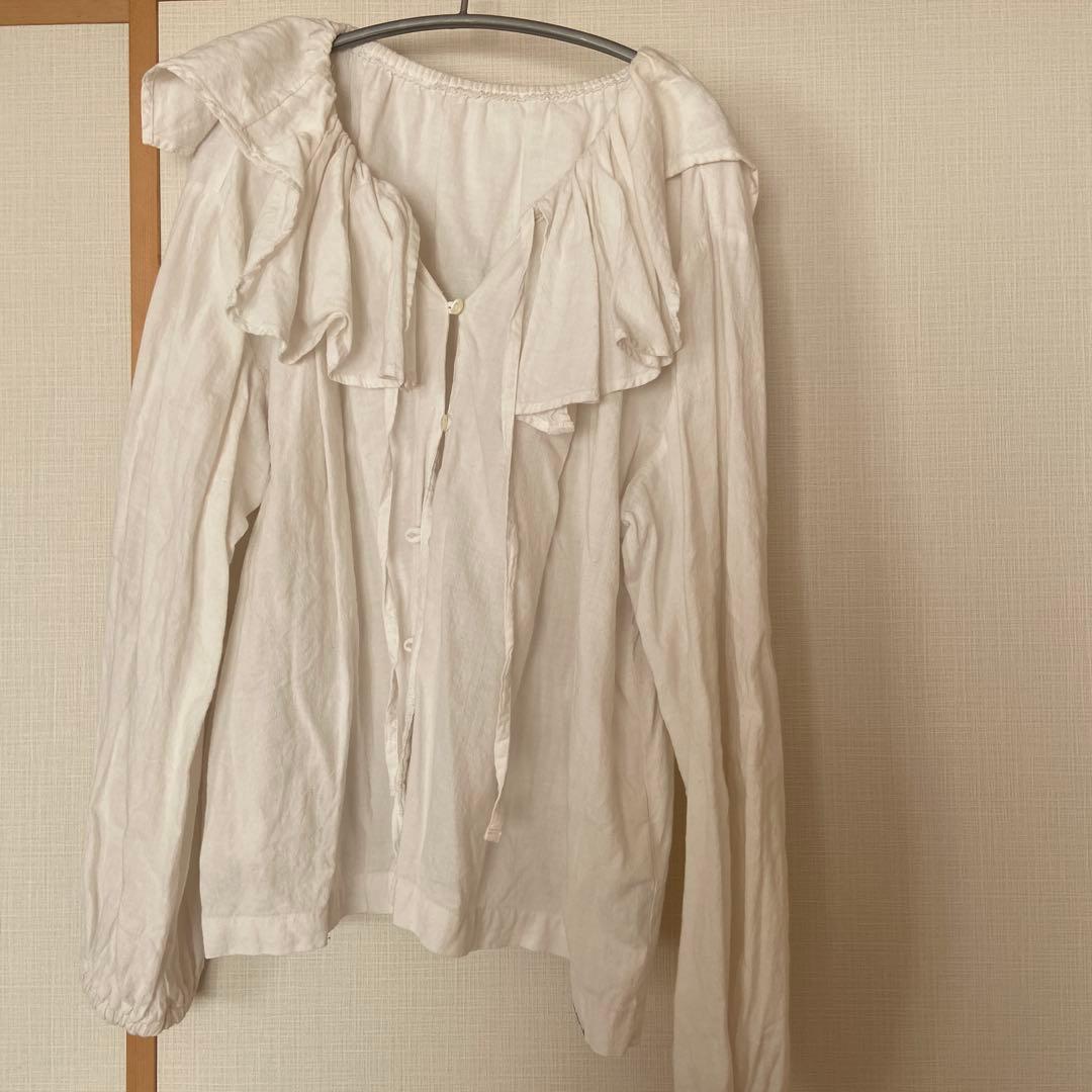 nest robe ネストローブ　ラッフルカラーブラウス