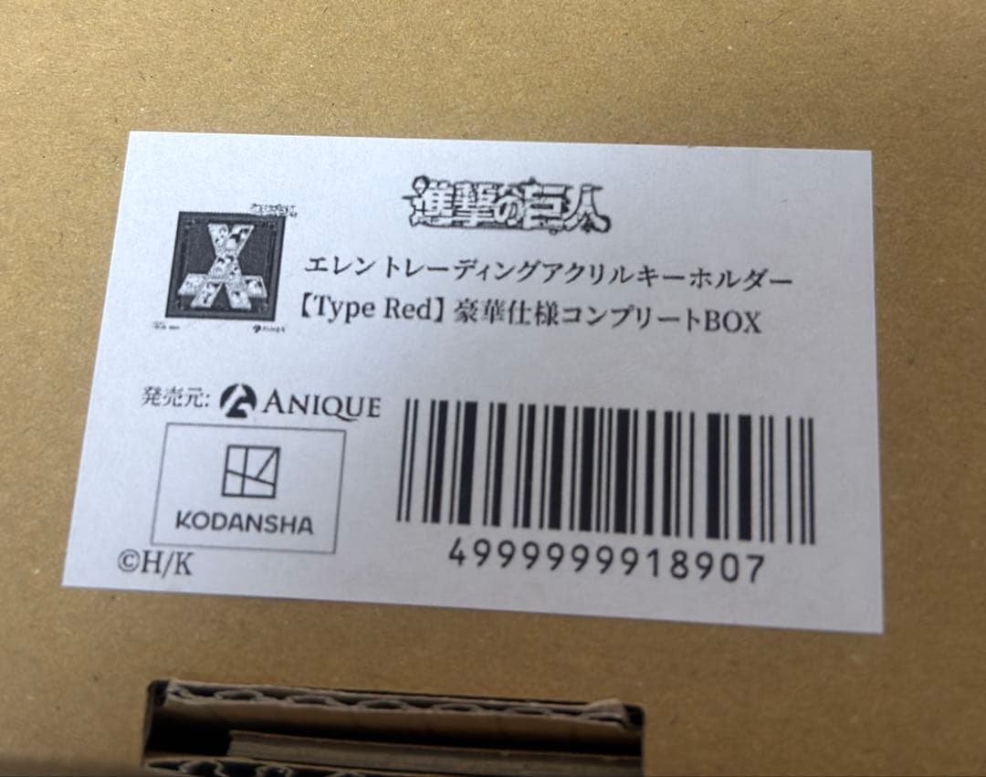 進撃の巨人 エレン アクリルキーホルダー 豪華仕様コンプリートBOX