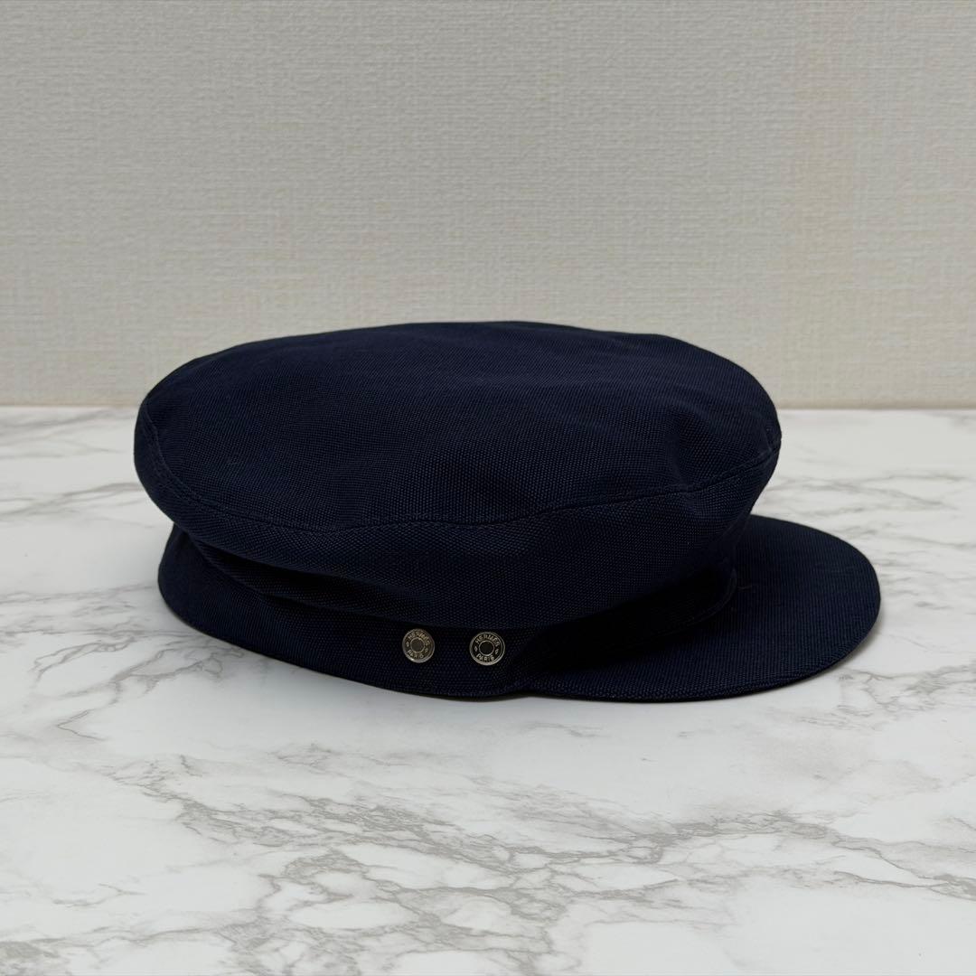 エルメス セリエ キャスケット 帽子 ネイビー HERMES