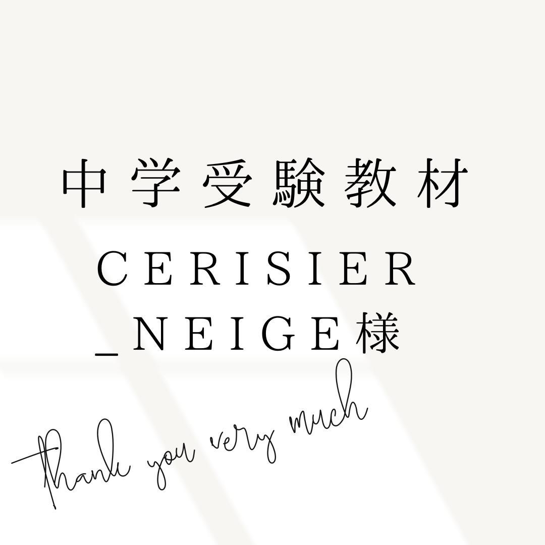 cerisier_neige様　中学受験　暗記カード　サピックス　予習シリーズ