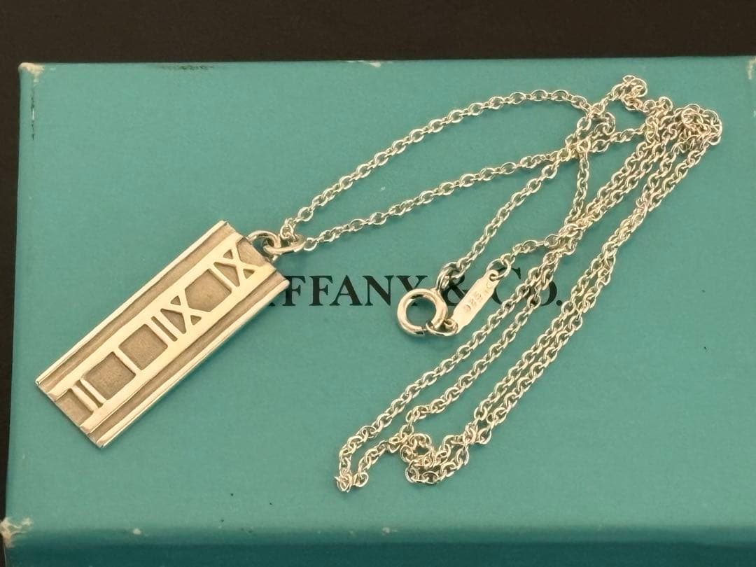 【ティファニー】アトラス　ATLAS バー　ネックレス　全長46㎝