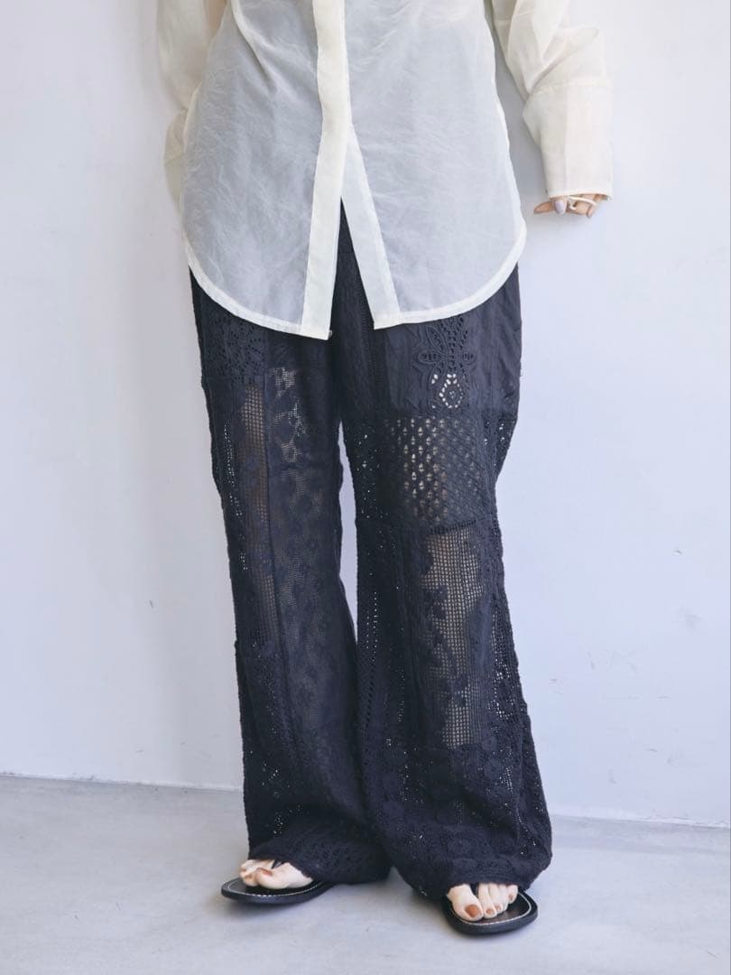 todayful パッチワークレースパンツ　38サイズ