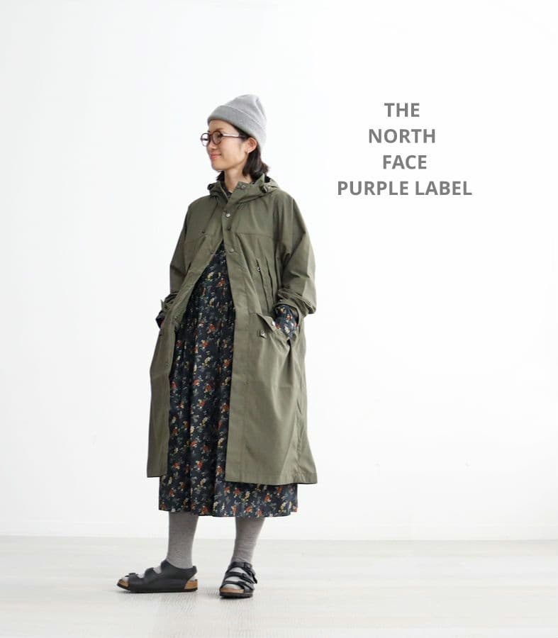 ノースフェイスパープルレーベル撥水 リップストップ マウンテン ウインドコート