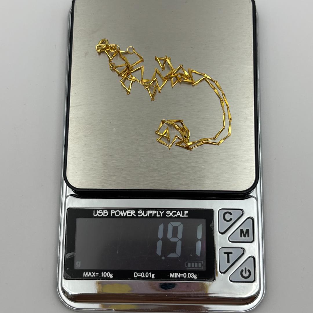 ⭐ 極美品 ✨ 幾何学的デザイン K18金ネックレス 45CM